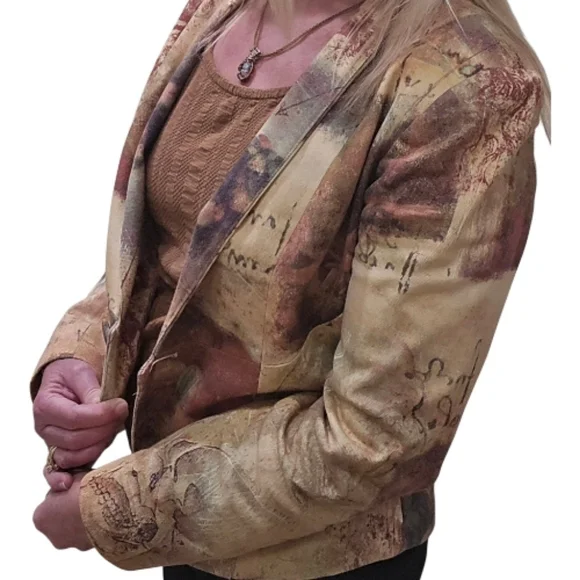 Vintage Walking Art Australia Abstract Blazer Jacket Medium - Picture 11 of 11